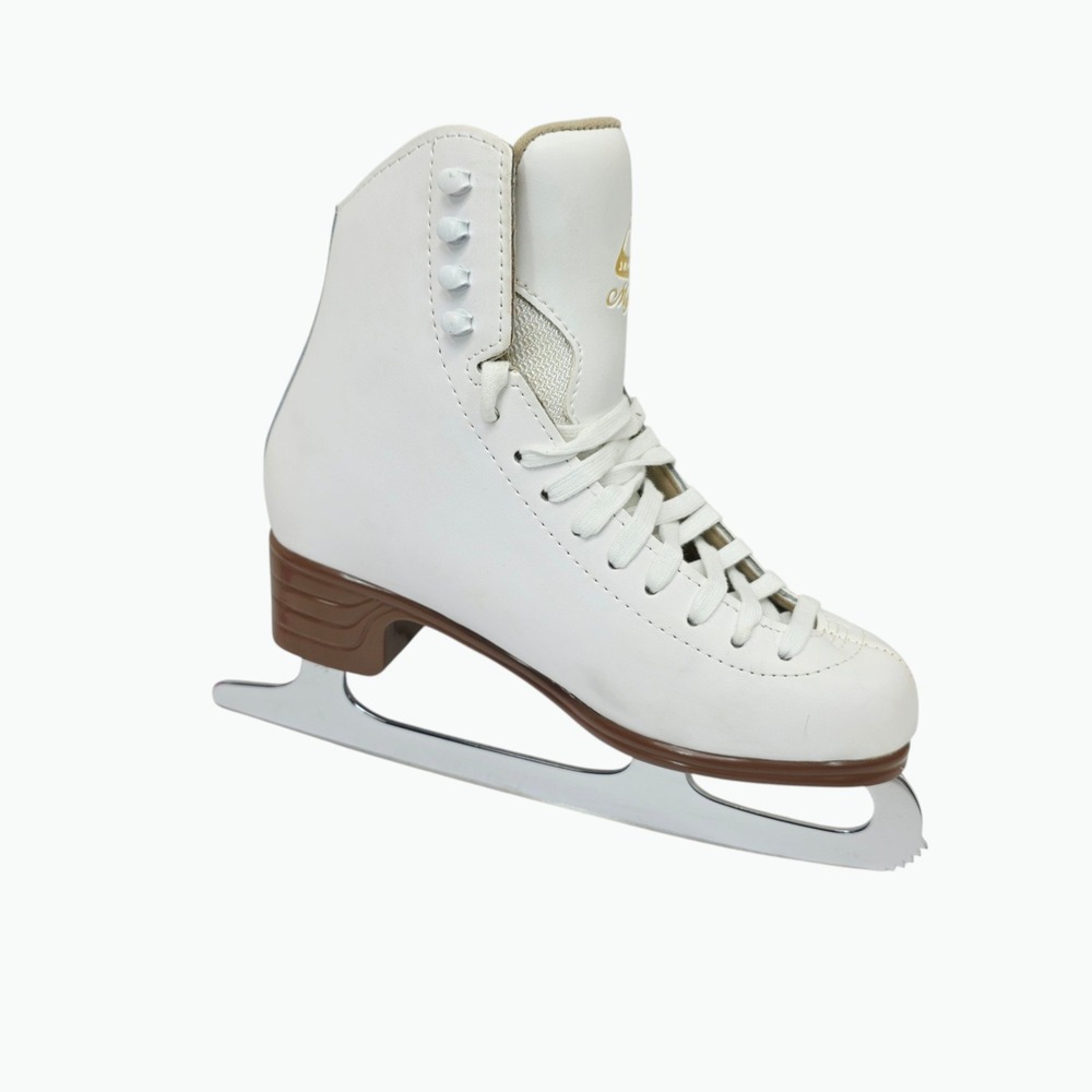 Jackson Mystique White Figure Skates Size 6 C with Pink Blade Guards 1490 - Picture 5 of 11